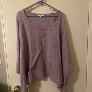 Oli & Hali Purple V-Neck Blouse